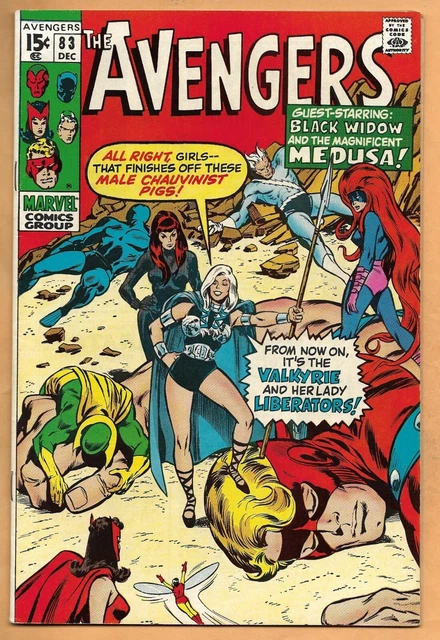Marvel THE AVENGERS No. 83 (1970) 1st Appearance of Lady Liberators! FN/VF