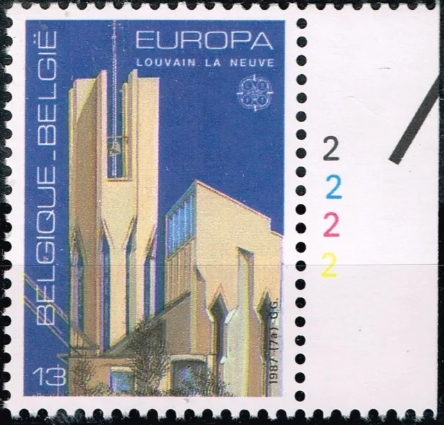 Belgium Famous Architecture Louvain stamp 1987 MNH