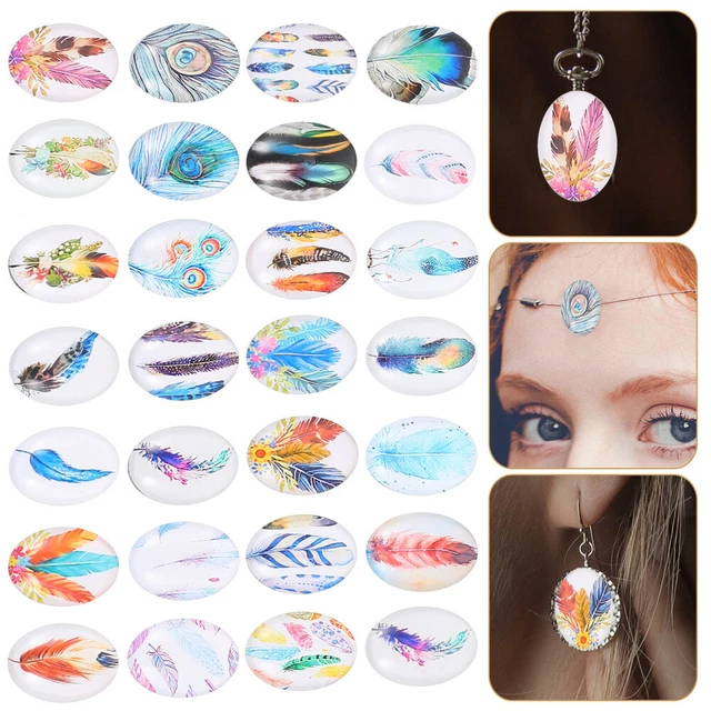 50 dijes de cabujones de vidrio para hacer joyas