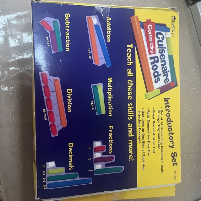 LEARNING RESOURCES CUISENAIRE Interlocking Mathematic Rods Introductory ...