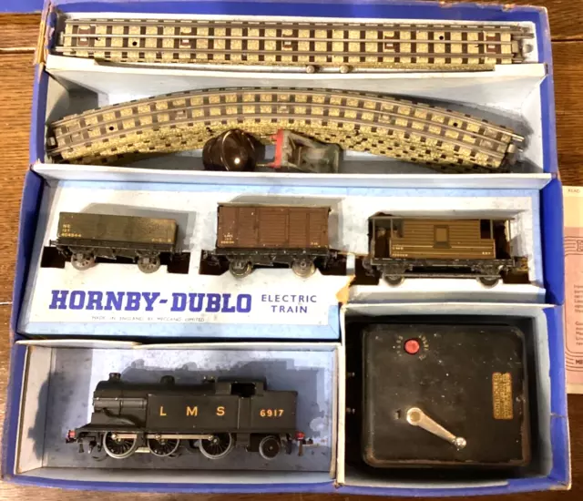 Hornby Dublo 3-Rail Set EDG7 Tank Goods Train BR - Boxed, Pre and Post-War parts