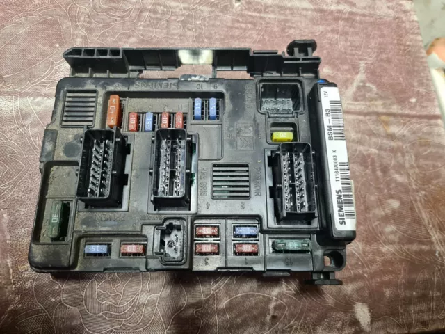 PEUGEOT CITREON ENGINE BAY BSI BOARD FUSE BOX BSM B3 9650618480  t118470003k
