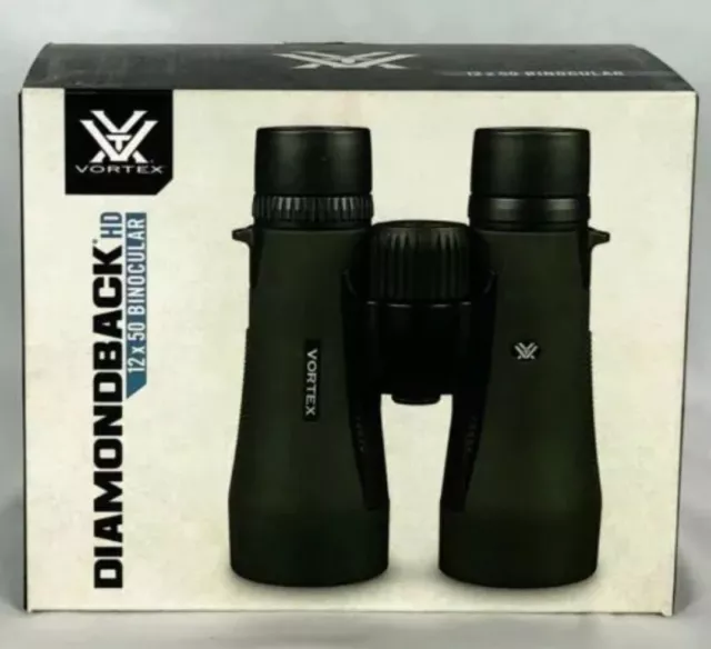 NEW Vortex Diamondback HD 12x50 Binoculars w/ Glasspak Harness Pack & Neck Strap