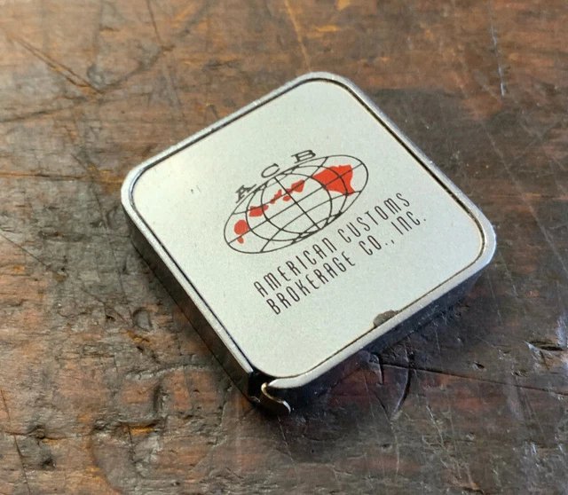 VINTAGE BARLOW USA Tape Measure, American Customs Brokerage Inc Promo