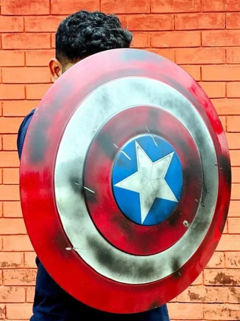 Captain America Damage Shield | Winter soldier metal prop replica shield | Aveng
