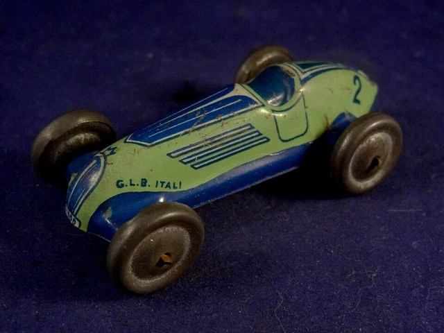 Jouet Ancien Bugatti En Tôle – Penny Toy G.L.B. Italy – Années 1920 N°2