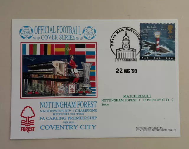 Nottingham Forest V Coventry 1998 Notts Return To Premiership First Day Cover