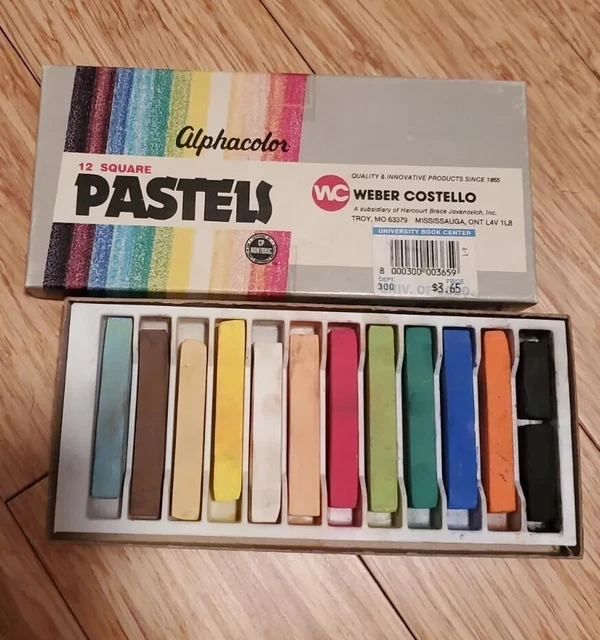 Pasteles Alphacolor Vintage 12 unidades tiza de Weber Costello ligeramente usados