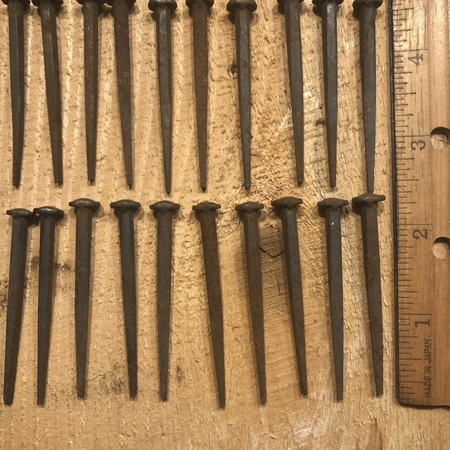 2 1/4” Rose head 50 nails antique square  iron vintage rustic Decorative look