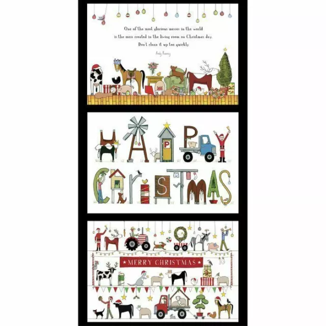 Christmas In Australia Merry Christmas DV3931 Cotton Quilting Fabric Panel