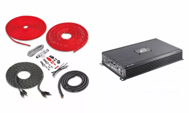 Massive Audio BP1000.1 v2 1000W Monoblock Car Amplifier w/ Belva 4 Gauge Amp Kit