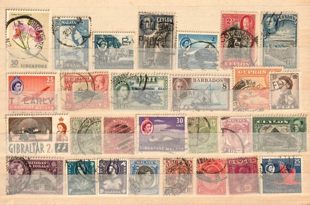 Britisch colonies collection....album card with used stamps