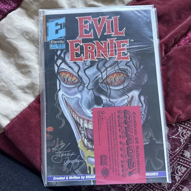 Evil Ernie #3 1992 Brian Pulido Mint Condition Signed By Steven Hughes