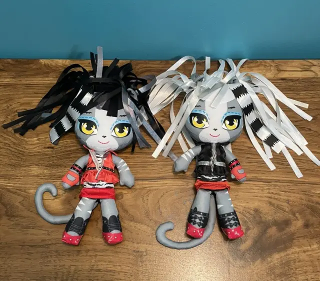 Monster High Werecat Twins Sisters Plushy Meowlody & Purrsephone Stuffed Animal