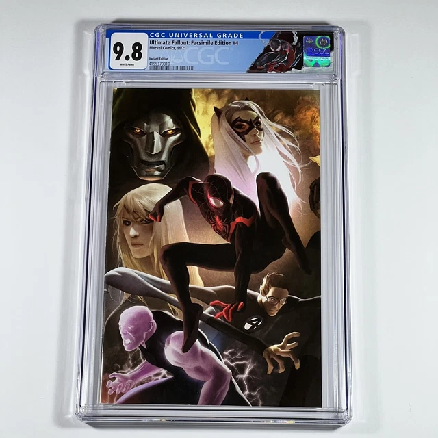 Ultimate Fallout 4 CGC 9.8 Custom Miles Morales Lbl Djurdjevic Facsimile Variant
