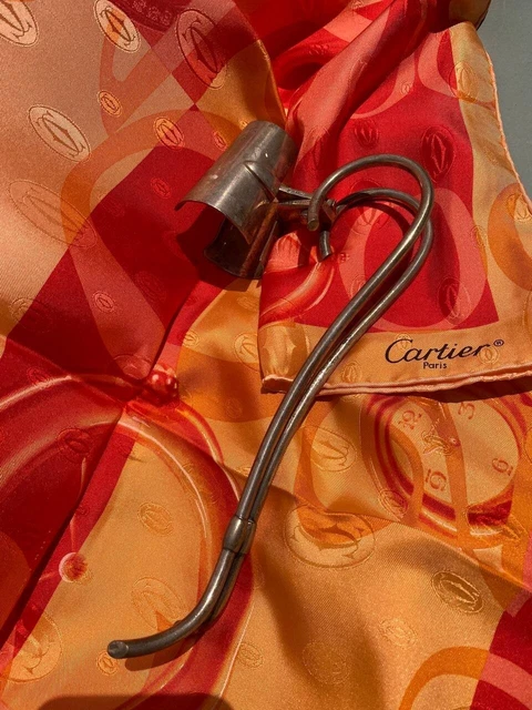 Cartier Argento Sterling Vino Champagne Portabottiglie Versatore Maniglia