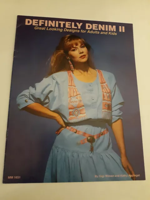 Libro/folleto artesanal de patrón de pintura Definitely Denim II (i6)