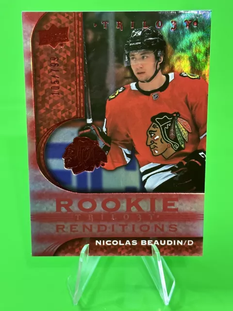 💥2020-21 UD Trilogy Rookie Renditions Red Foil #RR-17 Nicolas Beaudin 105/799💥