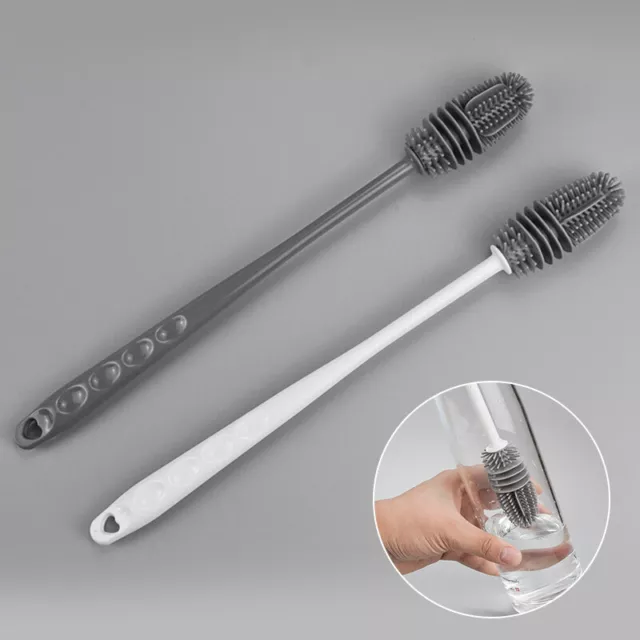 Long Handle Silicone Cup Brush Cup Scrubber Glass Cleaner Kitchen Cleaning ToEL