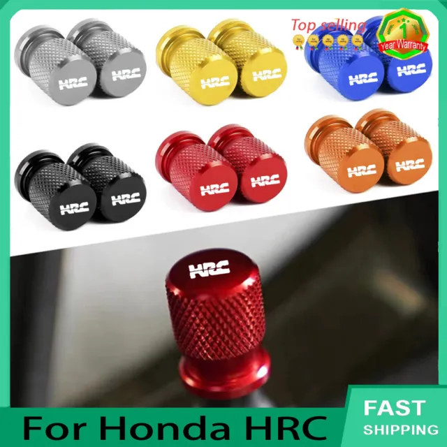 For Honda HRC Aluminum Bike Motorcycle Wheel Tire Valve Stem Cap Cover Universal