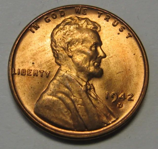 1942-D Lincoln Wheat Cent in the CH BU Range Nice Coins Priced Right FREE S&H