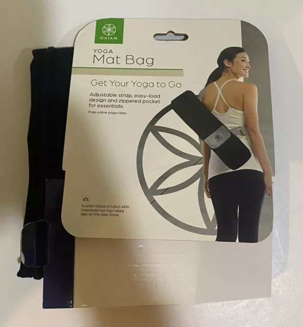 EVOLVE BY GAIAM Yoga Mat Bag New in Package Black Gray Zipper Pockets  Straps $19.98 - PicClick