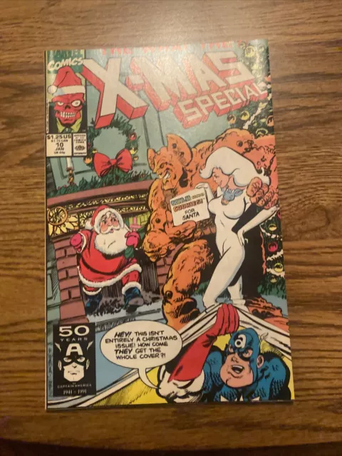 WHAT THE?! 10 VF/NM X-MAS SPECIAL 1st App of BART SIMPSON Marvel Comics 1991