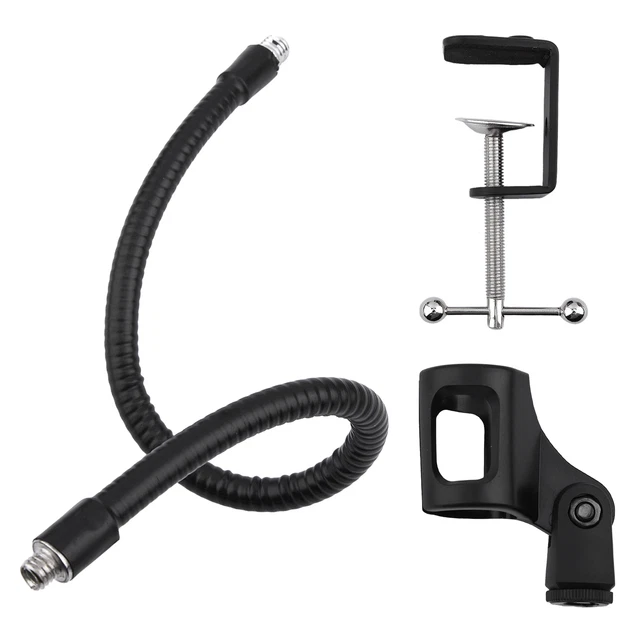 MICROPHONE STAND FLEXIBLE Gooseneck 360Degree With Clip Live Streaming