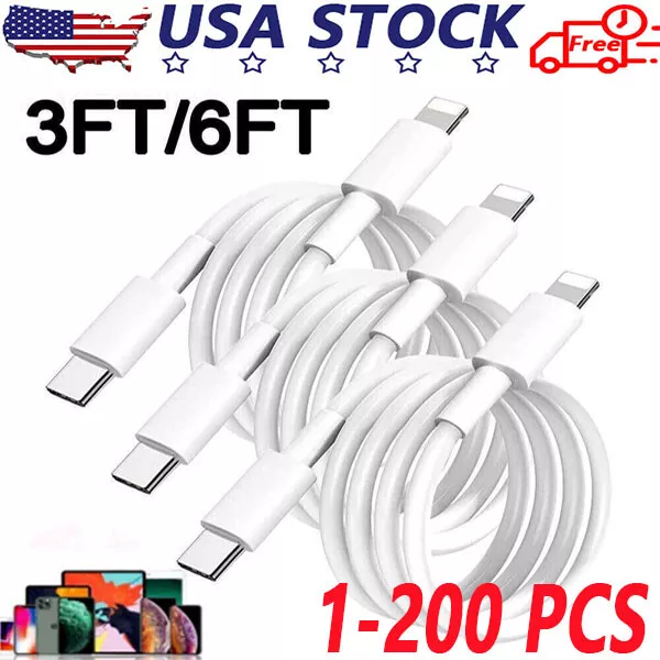 Fast Charger Cable Type USB C PD  Cord to For iPhone 14 13 12 11 Pro Max XR lot