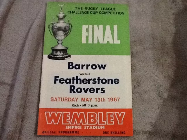 Barrow v Featherstone Rovers Challenge Cup Final 1967
