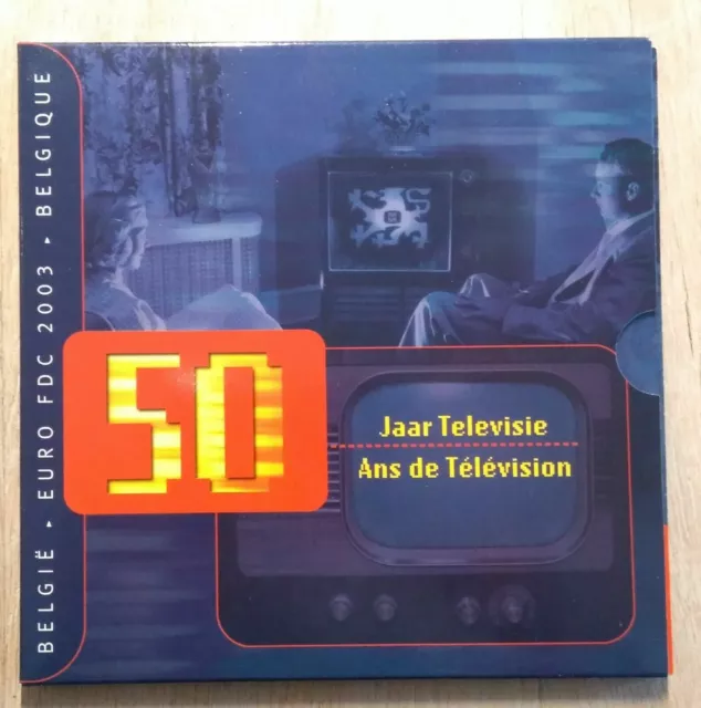 TOP  2003 KMS Belgien - 50 Jahre Television in Folder und Schuber  TOP