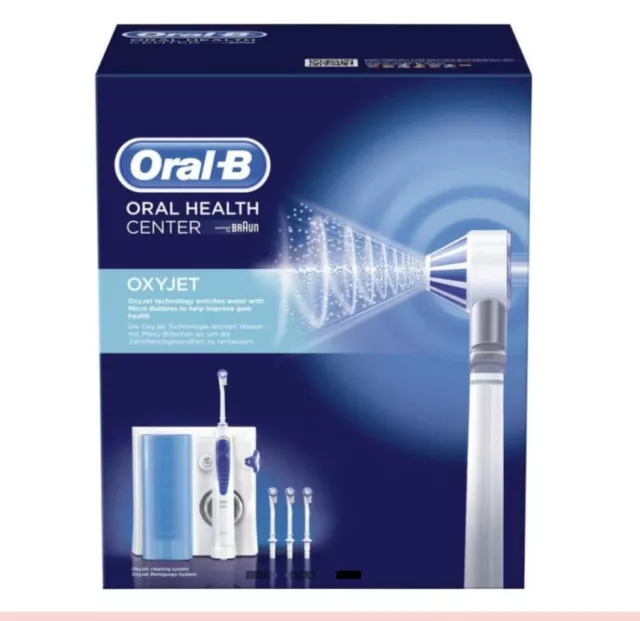 Oral-B Health Center Oxyjet 139645 Irrigatore orale Bianco, Blu-Nuovo