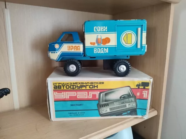 USSR Vintage Russian Tin Toy Juice&Water Van 1970s