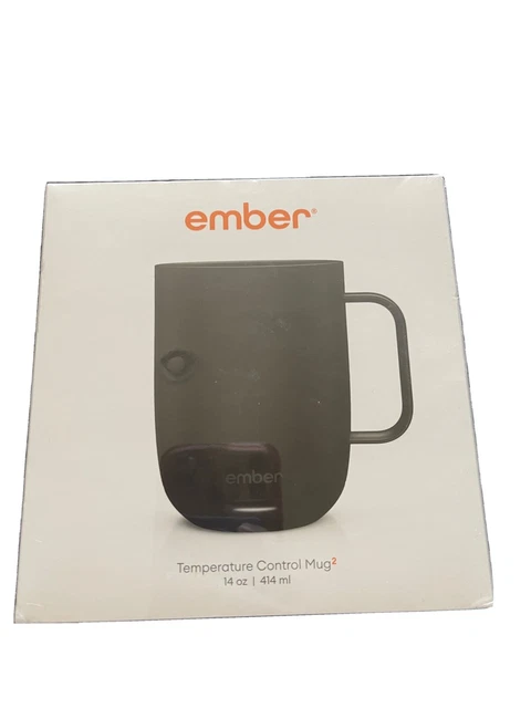 New Ember Temperature Smart Mug 2 14 oz Black - App Controlled Heated Coffee Cup