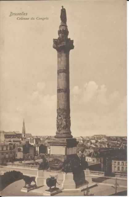 Bruxelles Colonne du Congres Belgium postcard