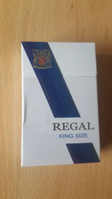 Regal King Size (20) Empty Flip top Cigarette Packet Non UK COLLECTABLE PROP VGC