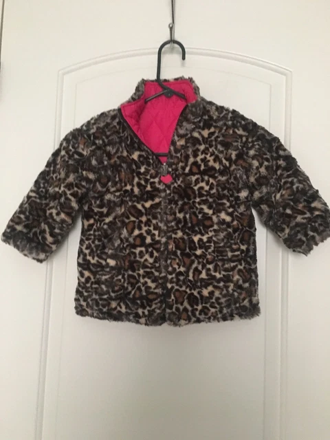 Me Jane Toddler Girls Leopard Print Zip-Up Coat  Size 24 Months