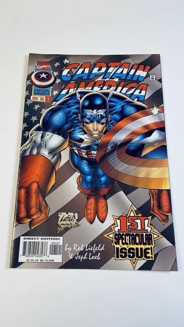 Captian America #1 Marvel 1996 Rob  Liefeld Cover B 1ST Appearance RIKKI BARNES