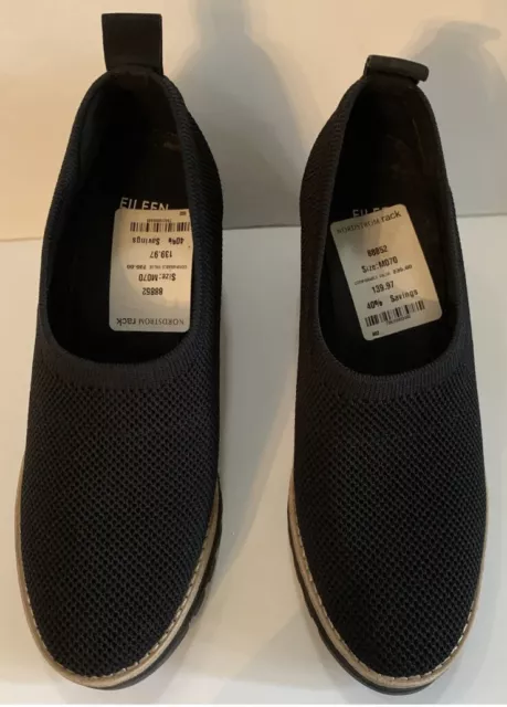 EILEEN FISHER SHOES Black Wedge New NWT Sz 7 $235 Retail Beautiful $159 ...