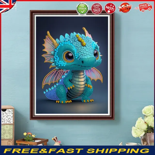 5D DIY Partial Special Shaped Drill Diamond Painting Dragon Kit Home Decoration