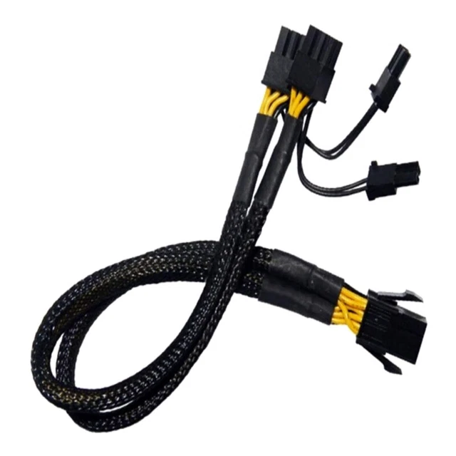 1 PC PCI for Cable GPU VGA PCIe 6 Pin Female to 2X 8 Pin (6+2) Male