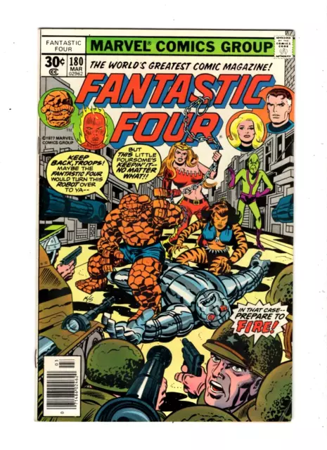 1977 Marvel Comics Fantastic Four #180 Mar Robot! NWS 6.5