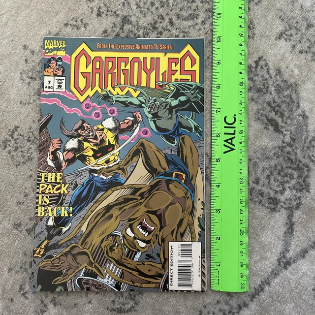 Gargoyles #7 Marvel Comics 1995 Disney TV Cartoon Rare HTF Newsstand Edition