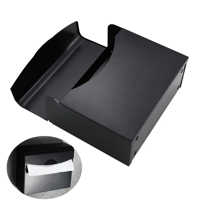 Tissue Box Paper Towel Holder Dispenser for Washroom Bathroom (Space Aluminum