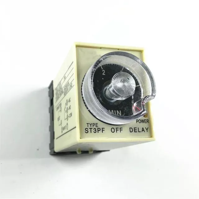 ST3PF Power Off Delay Timer Time Relay 0-60Second PF083A Base 12/24/110/220/380V