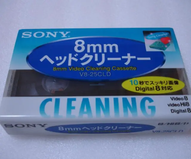 Sony V8-25CLD Video Head Cleaning cassette 8mm / Hi8 / Digital8 Camcorder