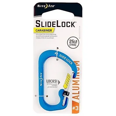 Confezione da 6 - Carabino SlideLock alluminio #3 - Blu -CSLA3-03-R6