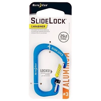Confezione da 6 - Carabino SlideLock alluminio #3 - Blu -CSLA3-03-R6