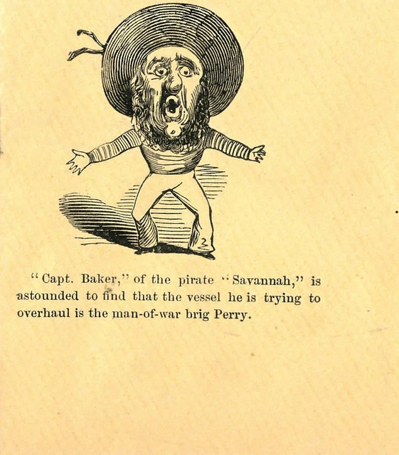 Capt. Baker of "Savannah" Pirate Ship Civil War Union Patriotic Envelope