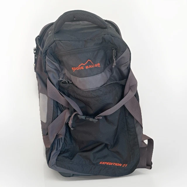 EDDIE BAUER EXPEDITION 21 Gray Nylon Rolling Hard Bottom Carryon